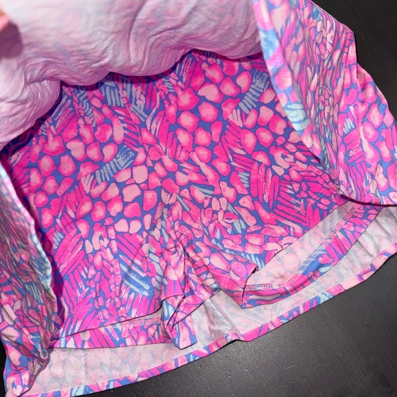 Lilly Pulitzer Lana Skort Romper - Pink Sorbet High Altitude - Picture 10 of 10